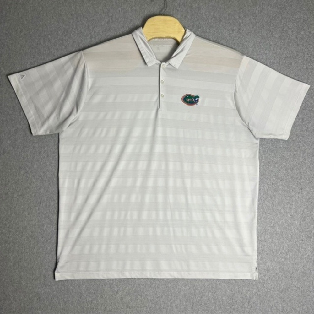 Antigua Men's White Florida Gators NCAA Athletic Fit Polo Shirt Size‎ 2XL